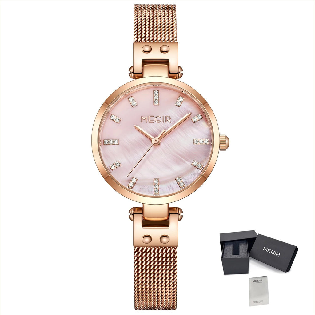 MEGIR Watches for Women Top Brand Fashion Ladies Wristwatch Waterproof Female Quartz Luxury Watch Montre Femme 7025