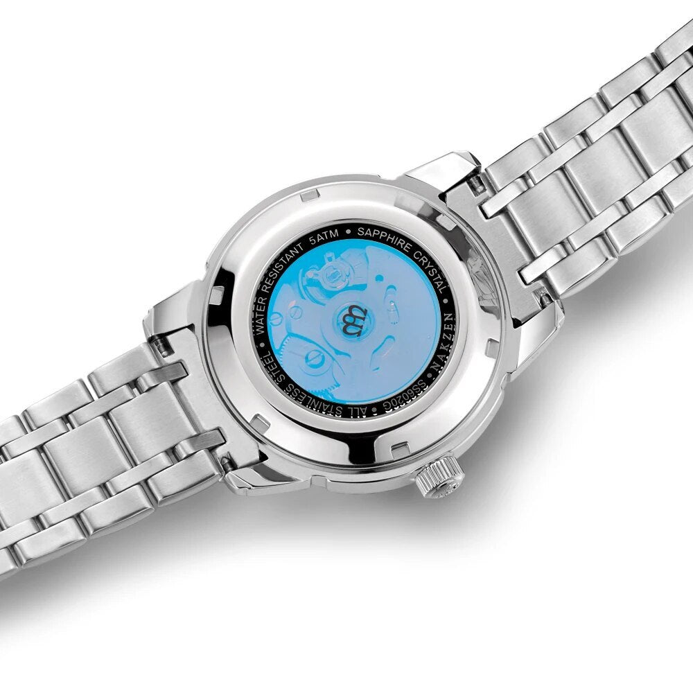 NAKZEN Men Mechanical Watch Men's Automatic Miyota 8215 Movement Diamond Watches Sapphire Wrist Watch Male Waterproof Clock 6020