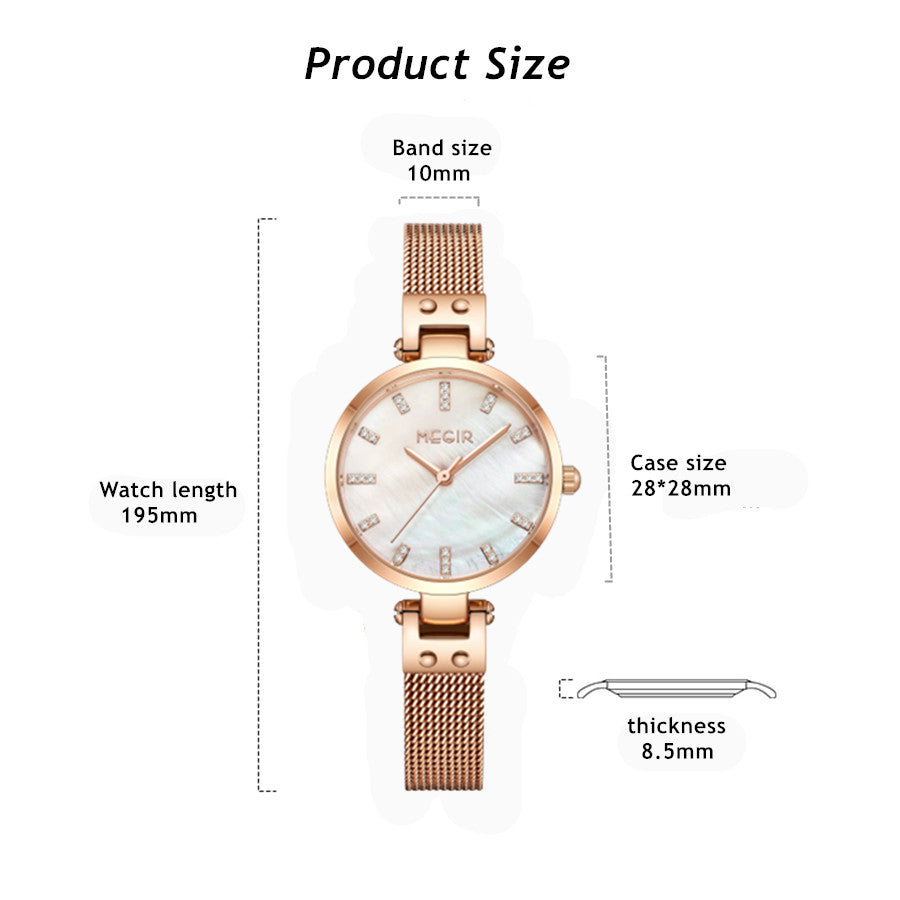 MEGIR Watches for Women Top Brand Fashion Ladies Wristwatch Waterproof Female Quartz Luxury Watch Montre Femme 7025
