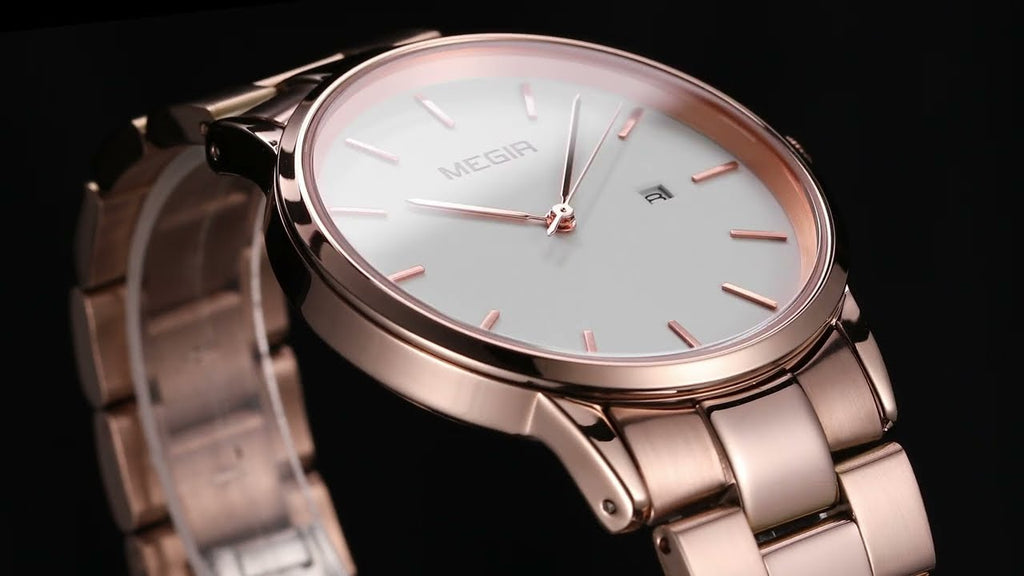 MEGIR Quartz Watch for Men Top Brand Luxury Steel Band Wristwatches Business Casual Date Clock Waterproof Relogio Masculino 2164