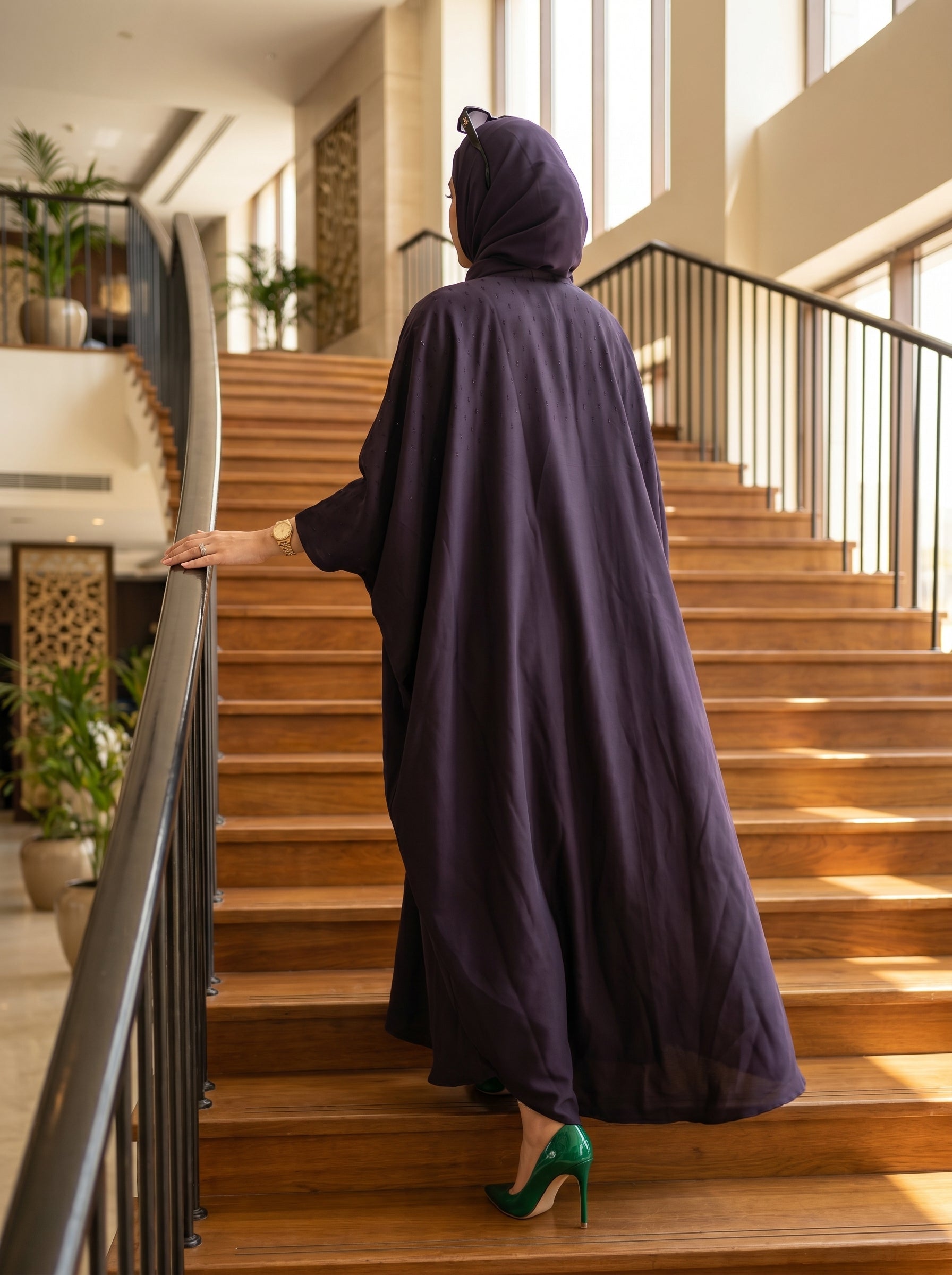 Women's Butterfly Abaya Premium Nidha Purple