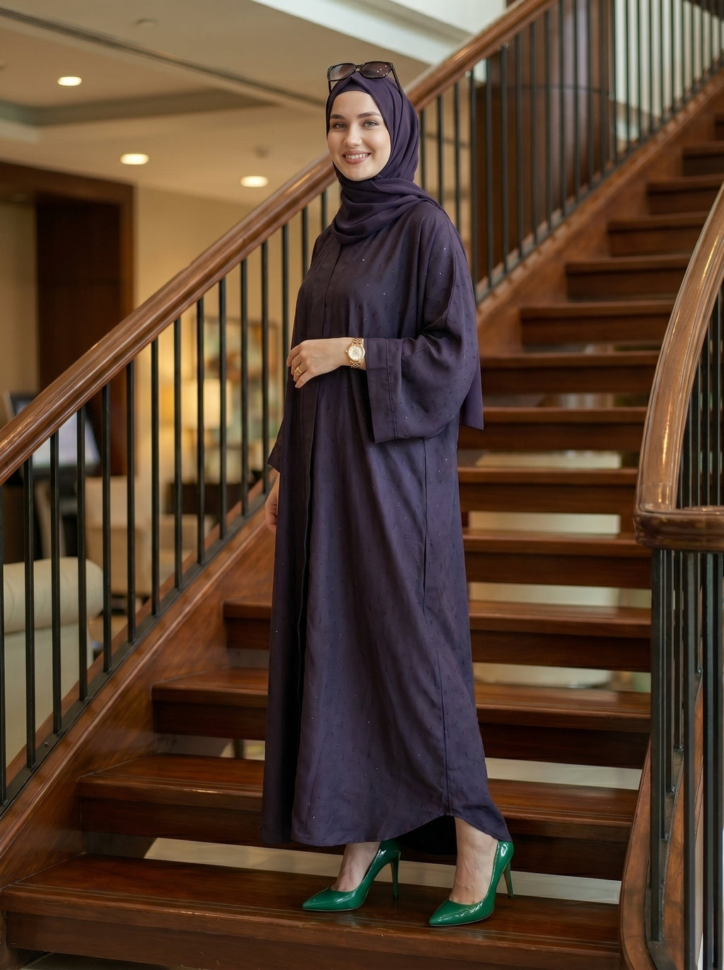 Women's Butterfly Abaya Premium Nidha Purple