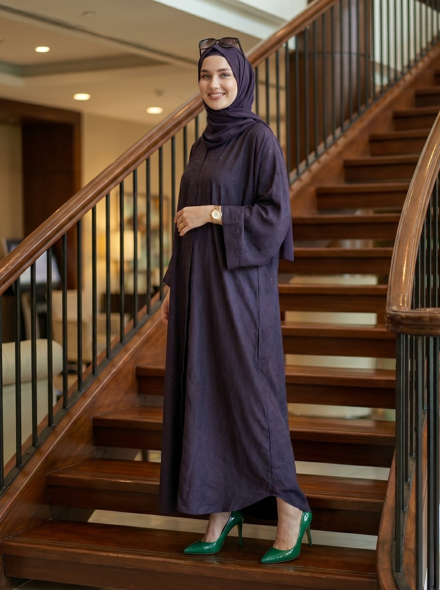 Women's Butterfly Abaya Premium Nidha Purple